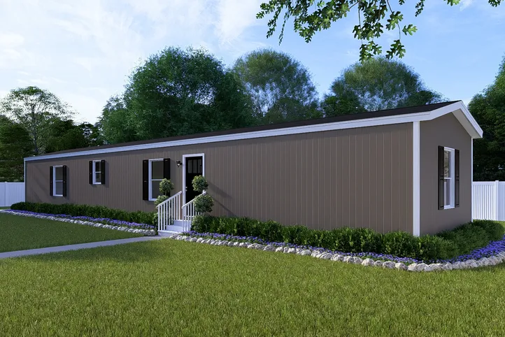 The DESIRE Exterior in Clay. This Manufactured Mobile Home features 3 bedrooms and 2 baths.