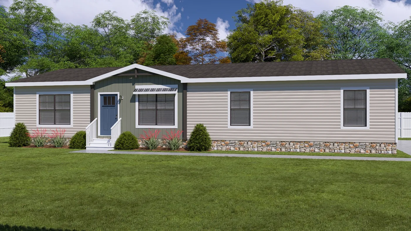 The ISABELLA ELITE Exterior. This Manufactured Mobile Home features 3 bedrooms and 2 baths.