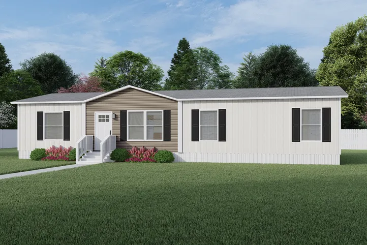 The BOONE   28X56 Exterior. This Manufactured Mobile Home features 4 bedrooms and 2 baths.
