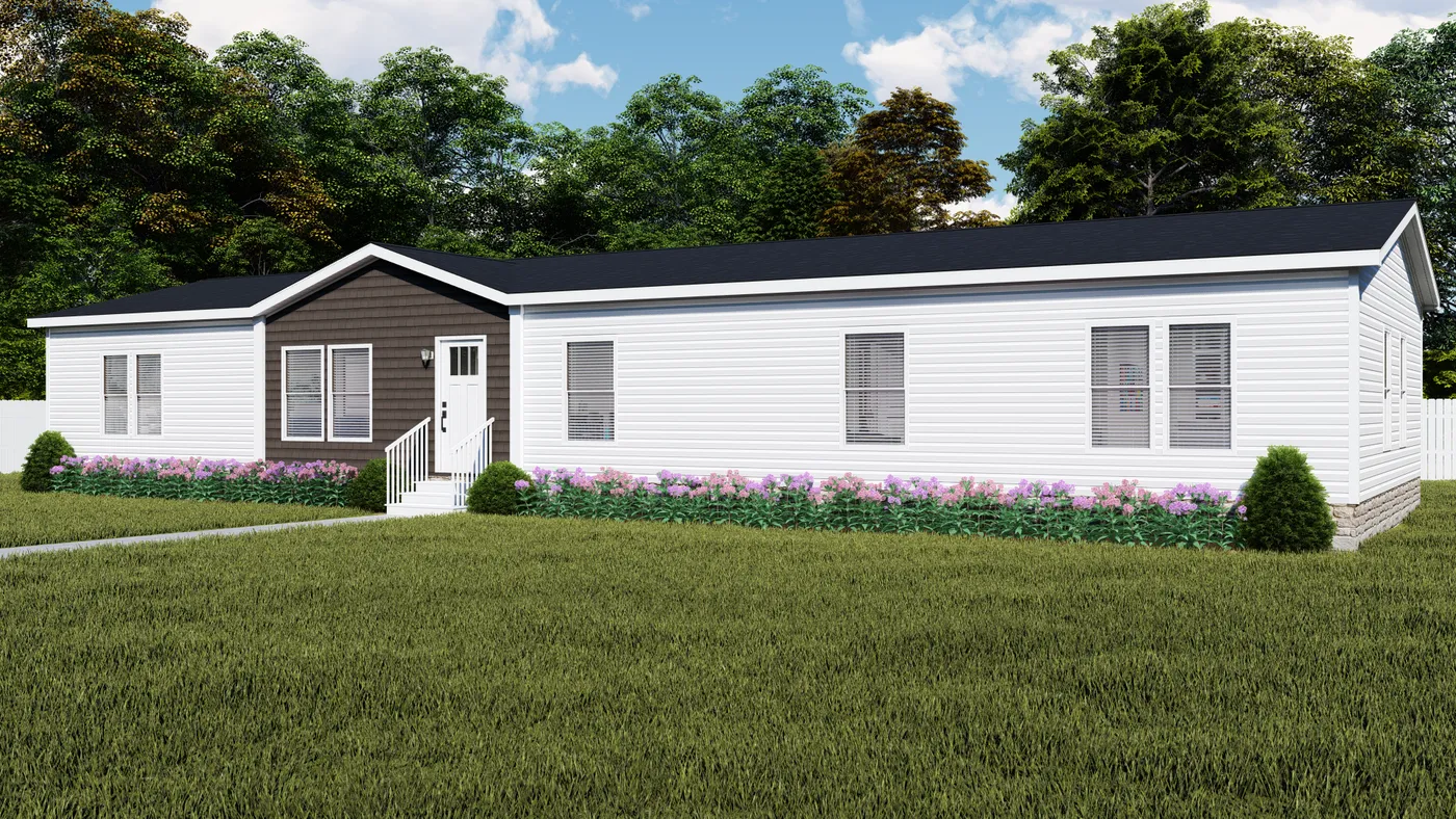 The BOLT Exterior. This Manufactured Mobile Home features 4 bedrooms and 2 baths.