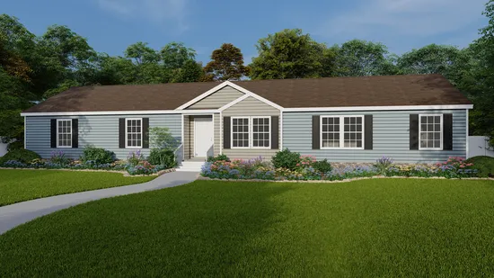 The 1321 CLASSIC Exterior. This Manufactured Mobile Home features 4 bedrooms and 2 baths.