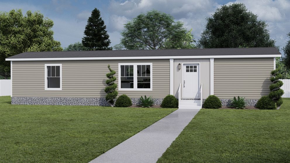 The STILL THE ONE Exterior. This Manufactured Mobile Home features 2 bedrooms and 2 baths.