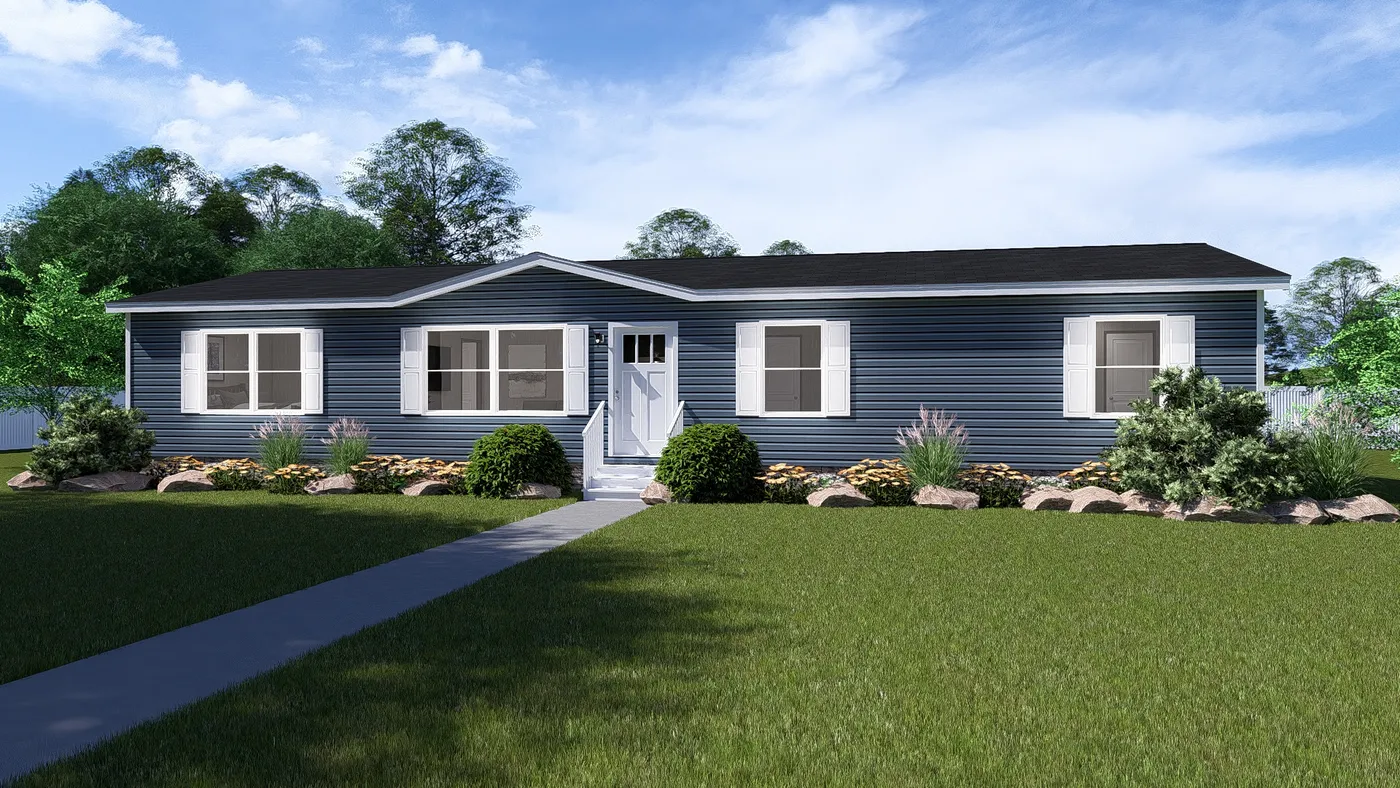The ULTRA PRO 3 BR 28X60 Exterior. This Manufactured Mobile Home features 3 bedrooms and 2 baths.