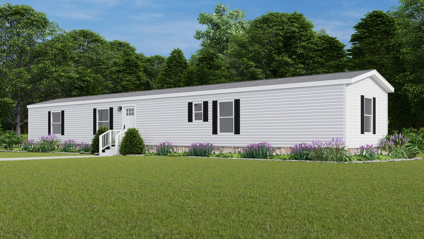 The VOYAGE Exterior. This Manufactured Mobile Home features 3 bedrooms and 2 baths.