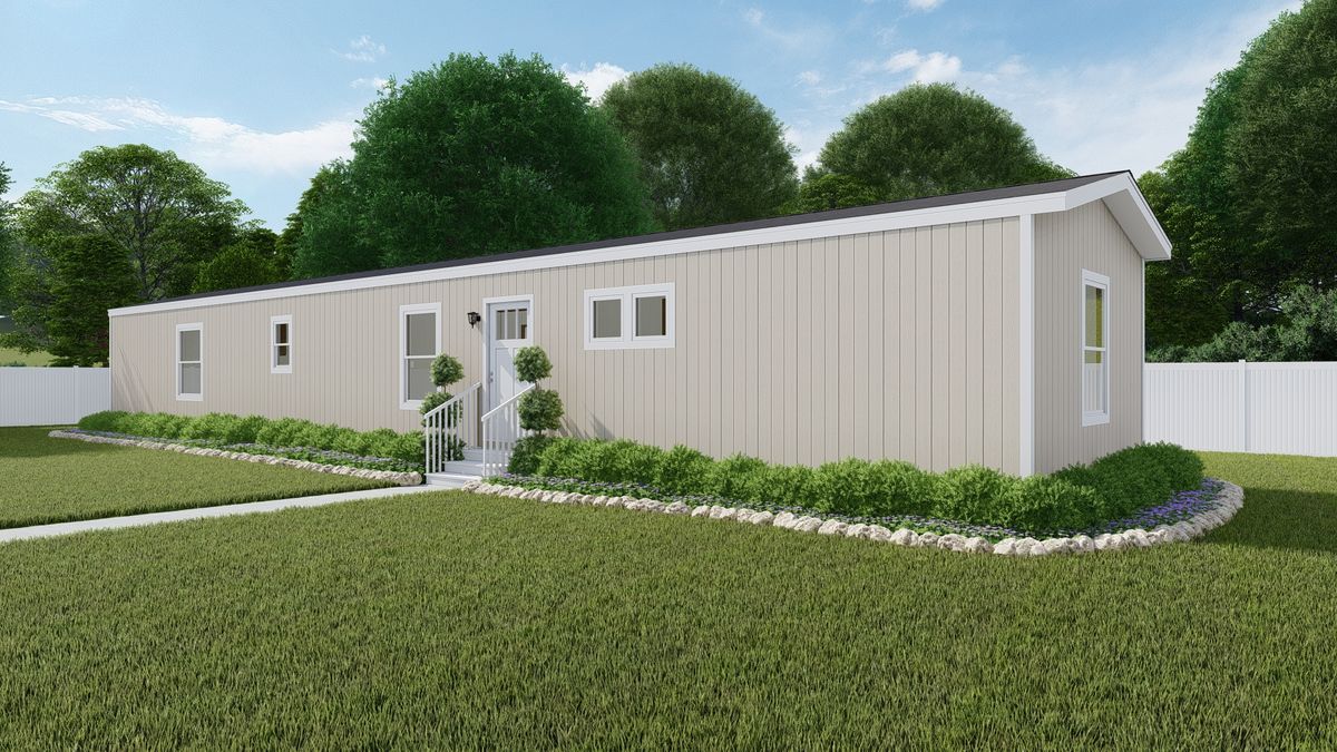 The DESIRE Exterior. This Manufactured Mobile Home features 3 bedrooms and 2 baths.