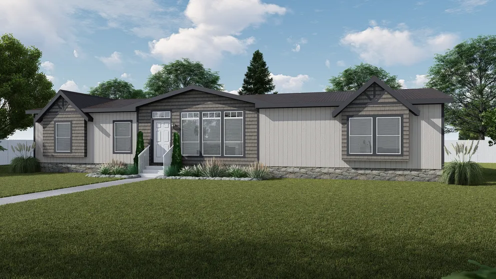 The TU3068A Exterior. This Manufactured Mobile Home features 4 bedrooms and 2 baths.