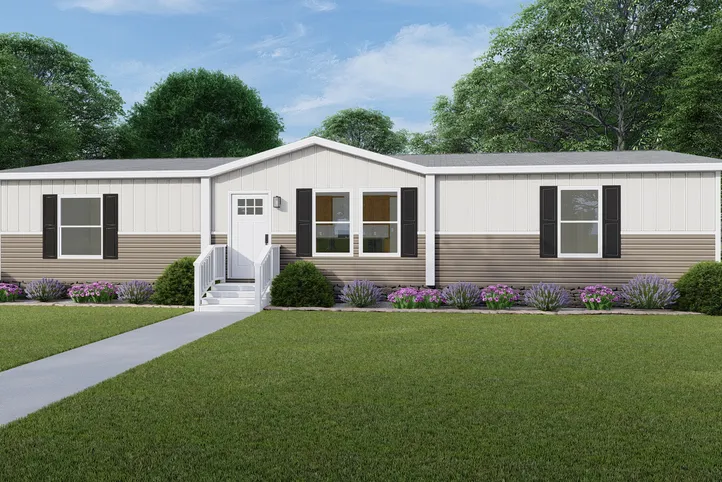 The RIO Exterior. This Manufactured Mobile Home features 3 bedrooms and 2 baths.
