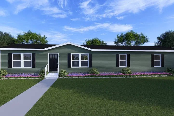 The OCCASION Exterior. This Manufactured Mobile Home features 4 bedrooms and 2 baths.