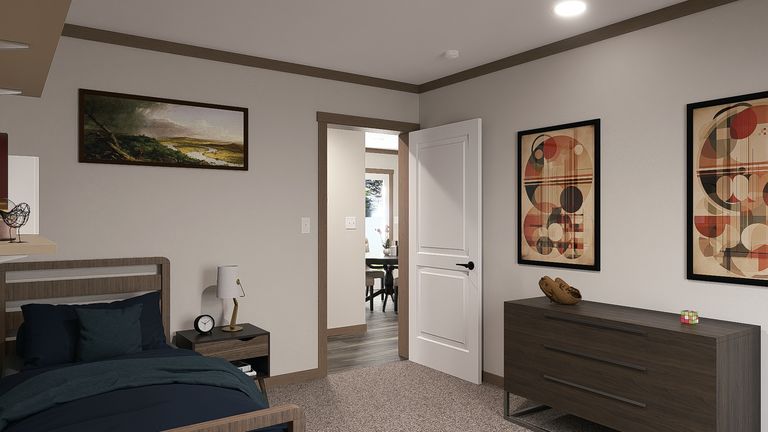 The LIZZIE Exterior. This Manufactured Mobile Home features 3 bedrooms and 2 baths.