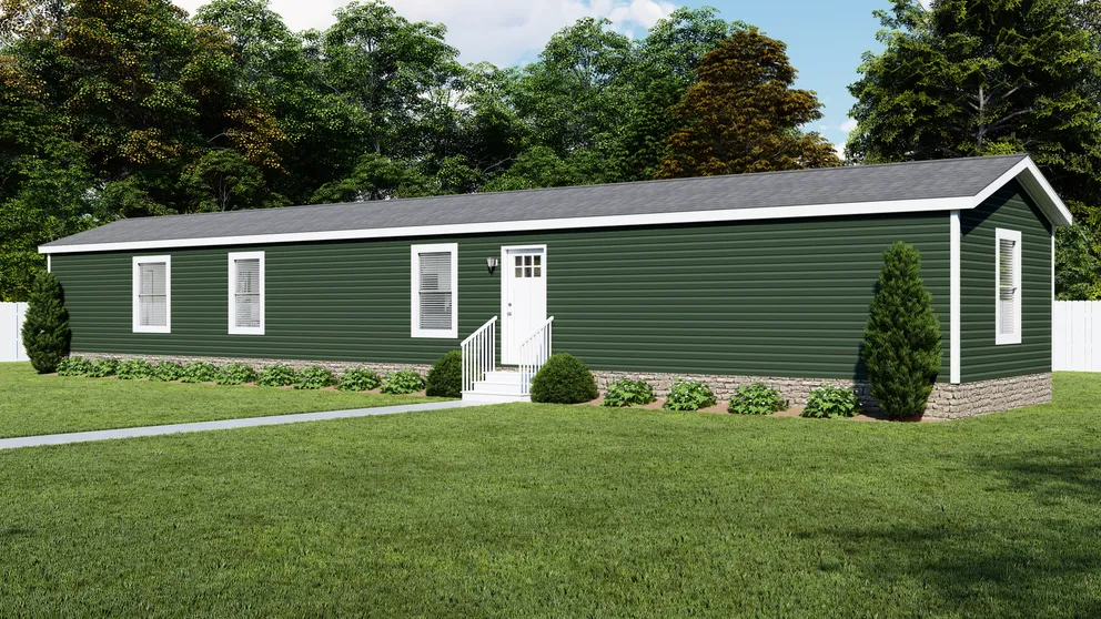 The 7616-4700 THE PULSE Exterior. This Manufactured Mobile Home features 3 bedrooms and 2 baths.