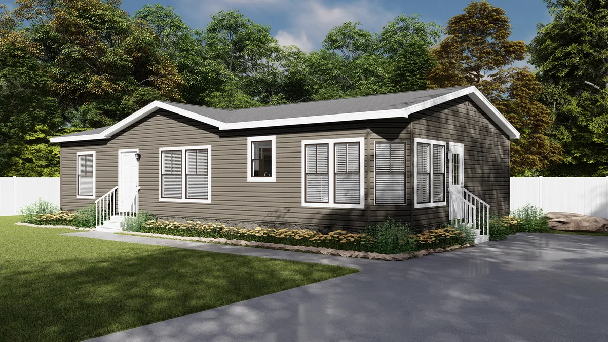 The THE MAVERICK Exterior. This Manufactured Mobile Home features 3 bedrooms and 2 baths.