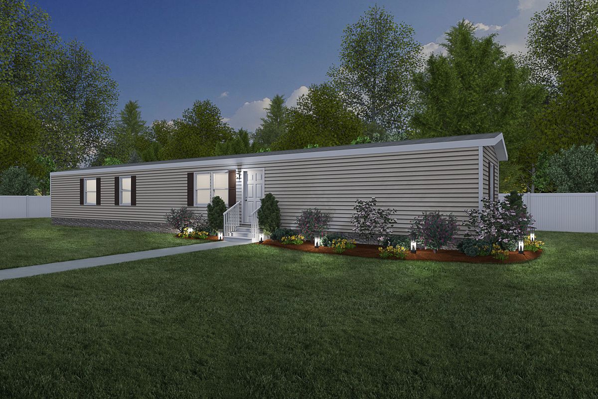 The ANNIVERSARY SPLASH Exterior. This Manufactured Mobile Home features 3 bedrooms and 2 baths.