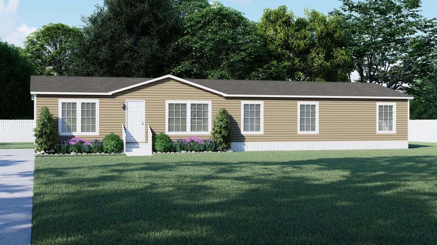 The THE TYRA II Exterior. This Manufactured Mobile Home features 4 bedrooms and 2 baths.