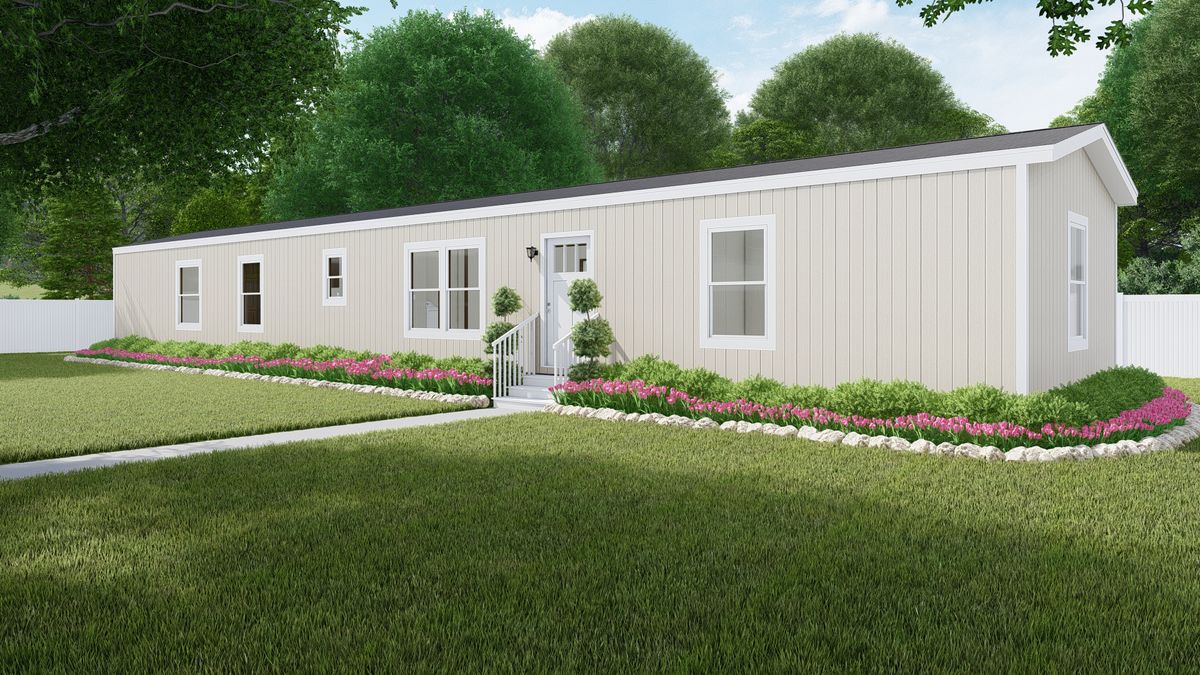 The THE GRAND Exterior. This Manufactured Mobile Home features 3 bedrooms and 2 baths.
