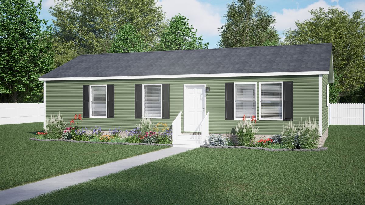 The 4424-CC53 IRONWOOD 44 Exterior. This Manufactured Mobile Home features 3 bedrooms and 2 baths.