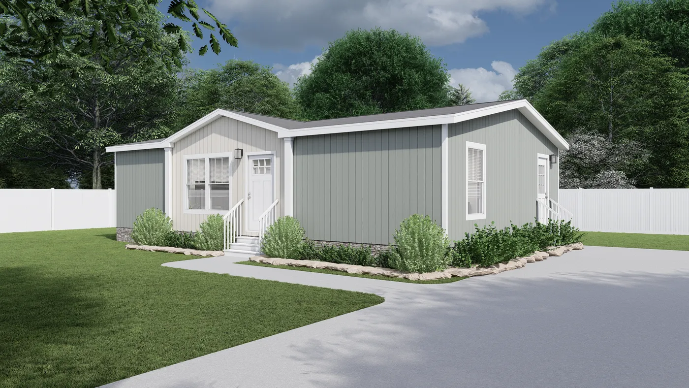 The SWEET DREAMS Exterior. This Manufactured Mobile Home features 3 bedrooms and 2 baths.