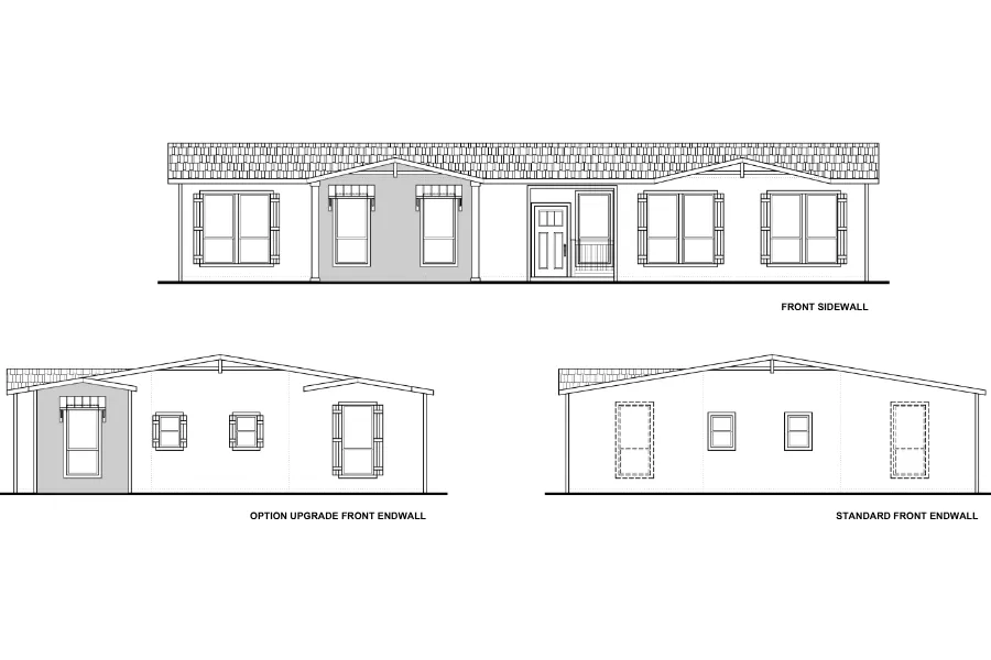 The SUBLIME Exterior. This Manufactured Mobile Home features 4 bedrooms and 2.5 baths.