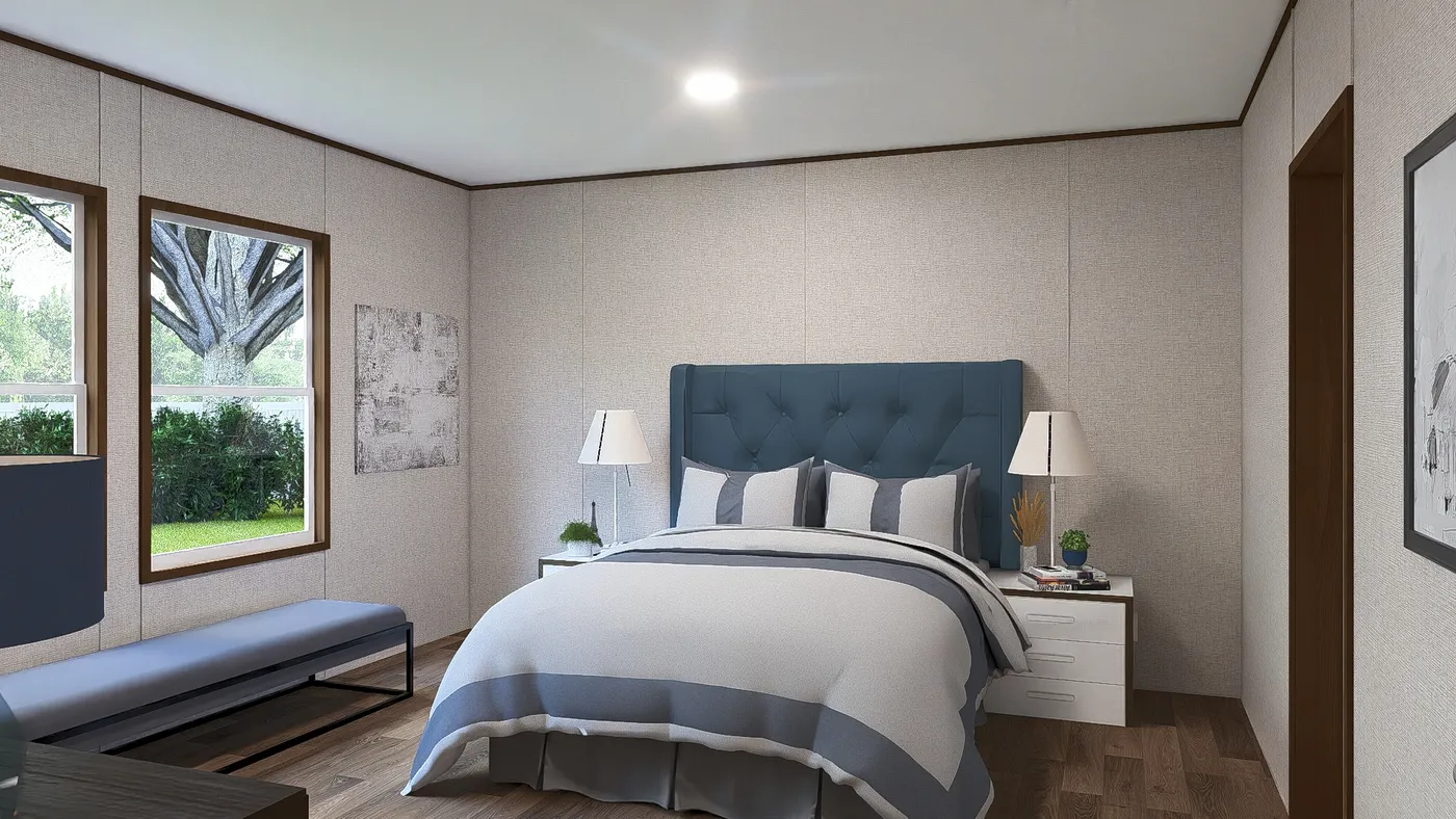 The CEDAR Exterior. This Manufactured Mobile Home features 3 bedrooms and 2 baths.