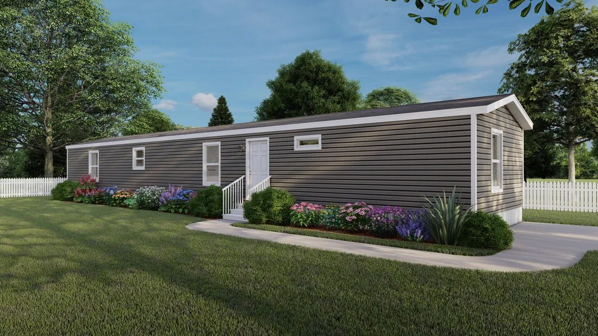 The RIGHT CHOICE 216-2 Exterior. This Manufactured Mobile Home features 3 bedrooms and 2 baths.