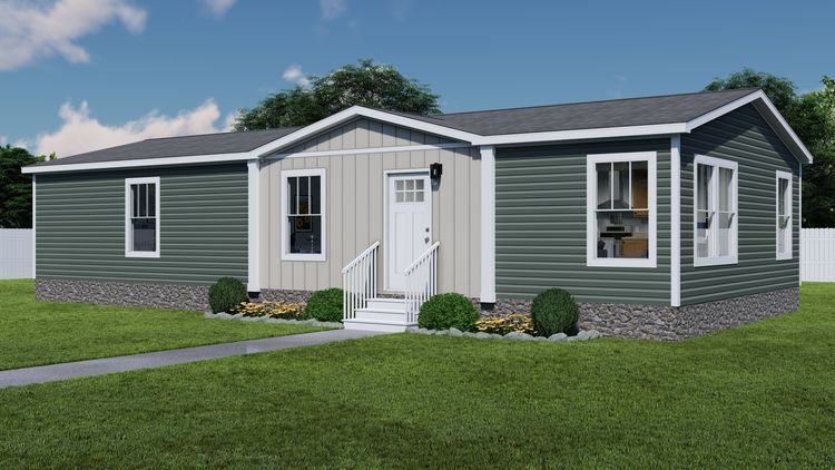 The AFRICA Exterior. This Manufactured Mobile Home features 3 bedrooms and 2 baths.