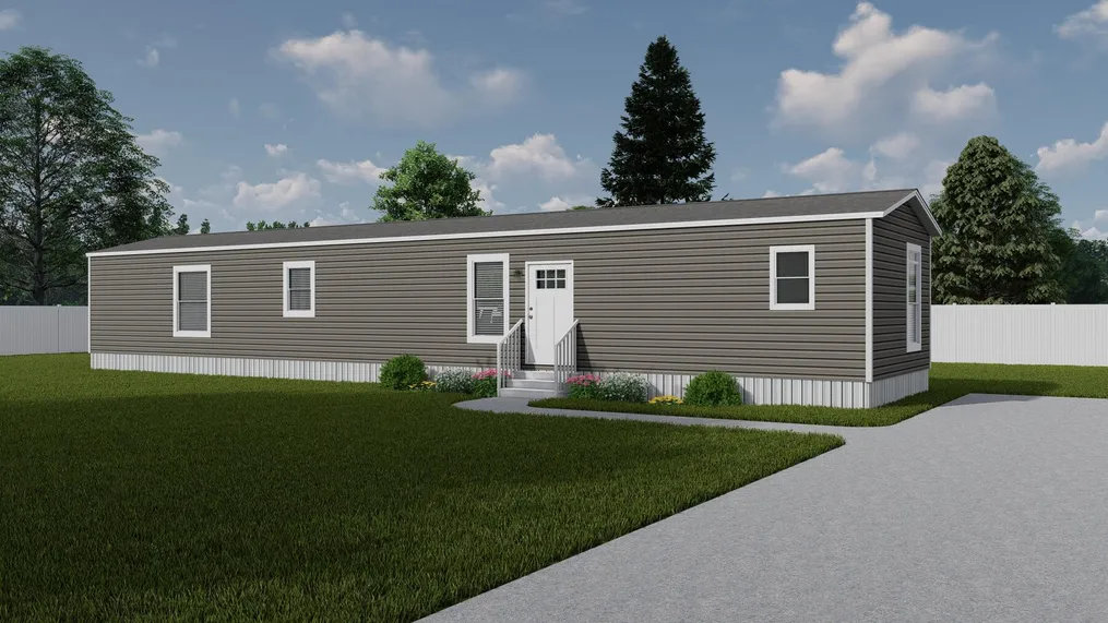The ANNIVERSARY 16682A Exterior. This Manufactured Mobile Home features 2 bedrooms and 2 baths.