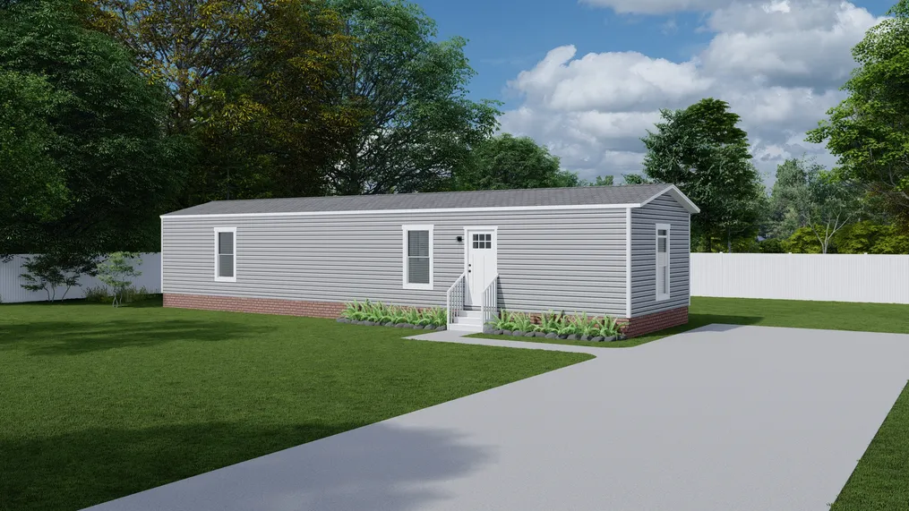 The SELECT 16562A Exterior. This Manufactured Mobile Home features 2 bedrooms and 2 baths.