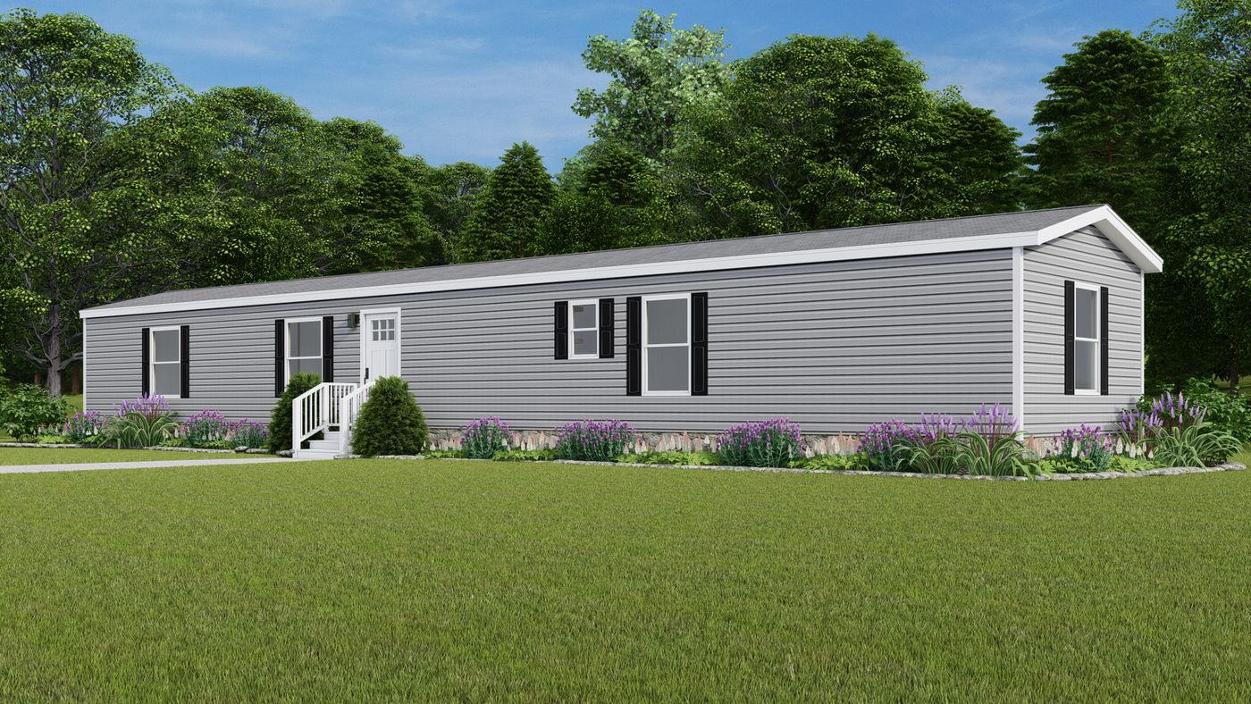 The VOYAGE Exterior. This Manufactured Mobile Home features 3 bedrooms and 2 baths.
