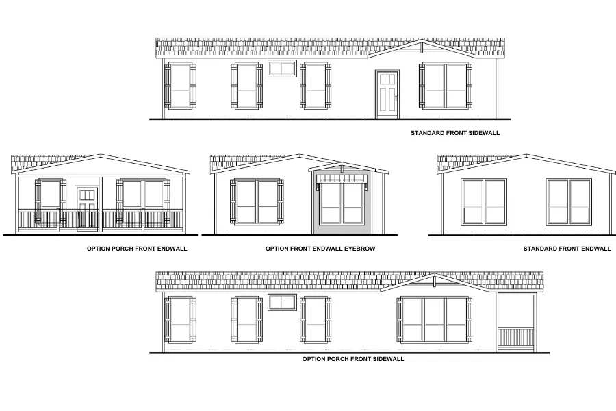 The REVIVAL Exterior. This Manufactured Mobile Home features 3 bedrooms and 3 baths.