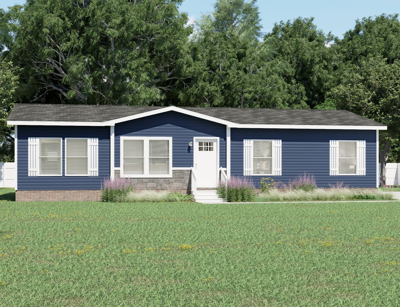 The THE ELITE 52 Exterior. This Manufactured Mobile Home features 3 bedrooms and 2 baths.