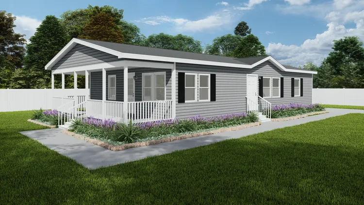 The THE SOUTHERN FARMHOUSE Exterior. This Manufactured Mobile Home features 3 bedrooms and 2 baths.