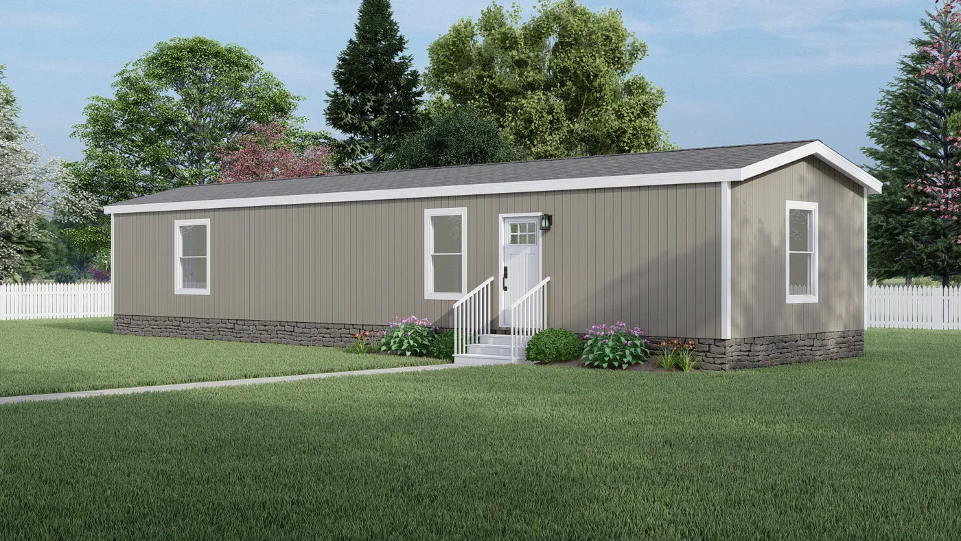 Basic - Stonehenge. The LEWIS Exterior. This Manufactured Mobile Home features 2 bedrooms and 2 baths.