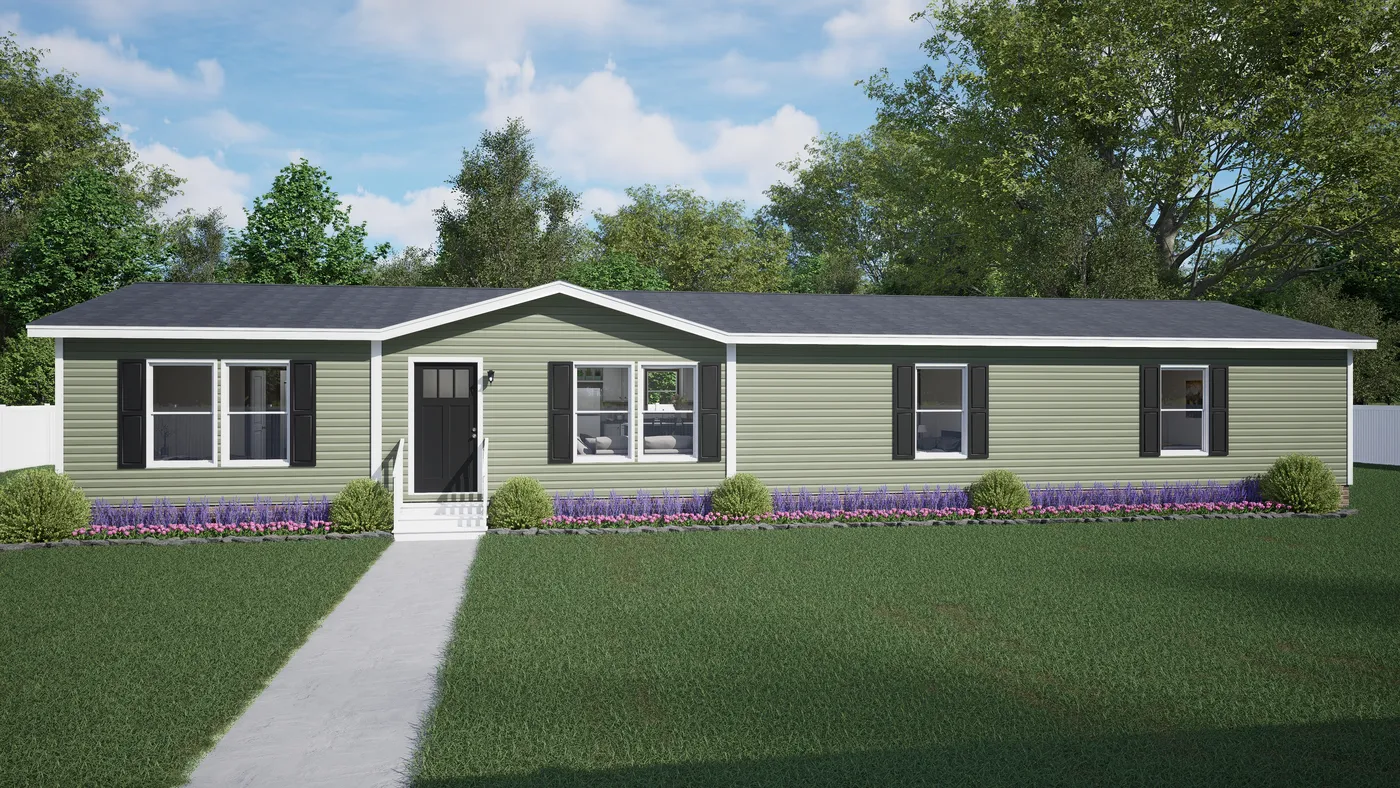 The OCCASION Exterior. This Manufactured Mobile Home features 4 bedrooms and 2 baths.