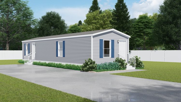 The PERIDOT Exterior. This Manufactured Mobile Home features 2 bedrooms and 1 bath.