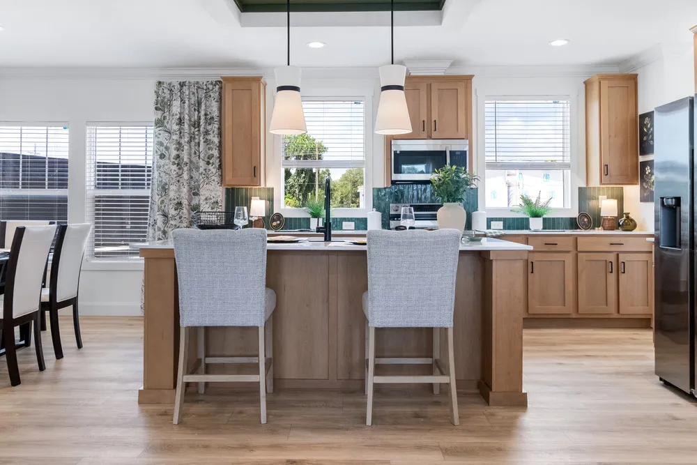 The THE OCEANSIDE 3 Exterior. This Manufactured Mobile Home features 3 bedrooms and 2 baths.