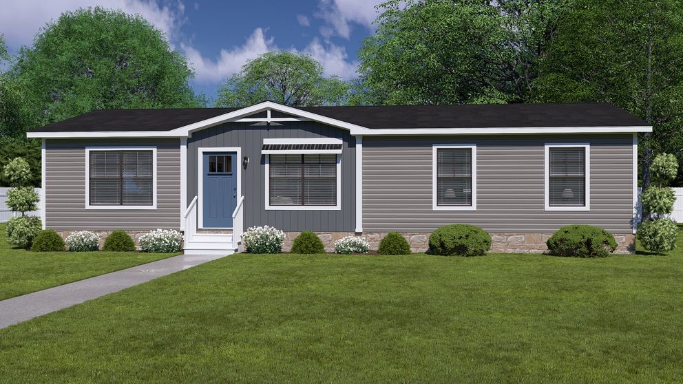 The WILDER Exterior. This Manufactured Mobile Home features 3 bedrooms and 2 baths.