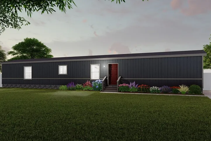 The K1676H Exterior. This Manufactured Mobile Home features 3 bedrooms and 2 baths.