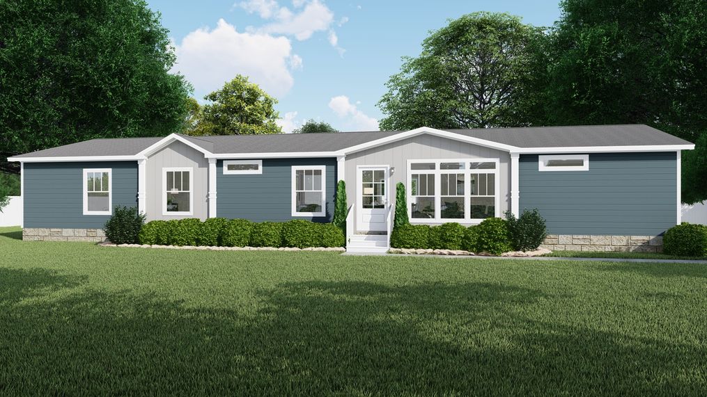 The THE MONTERREY Exterior. This Manufactured Mobile Home features 4 bedrooms and 3 baths.