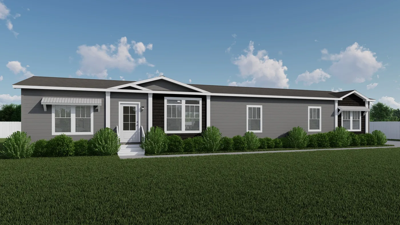 The THE FUJI Exterior. This Manufactured Mobile Home features 4 bedrooms and 3 baths.