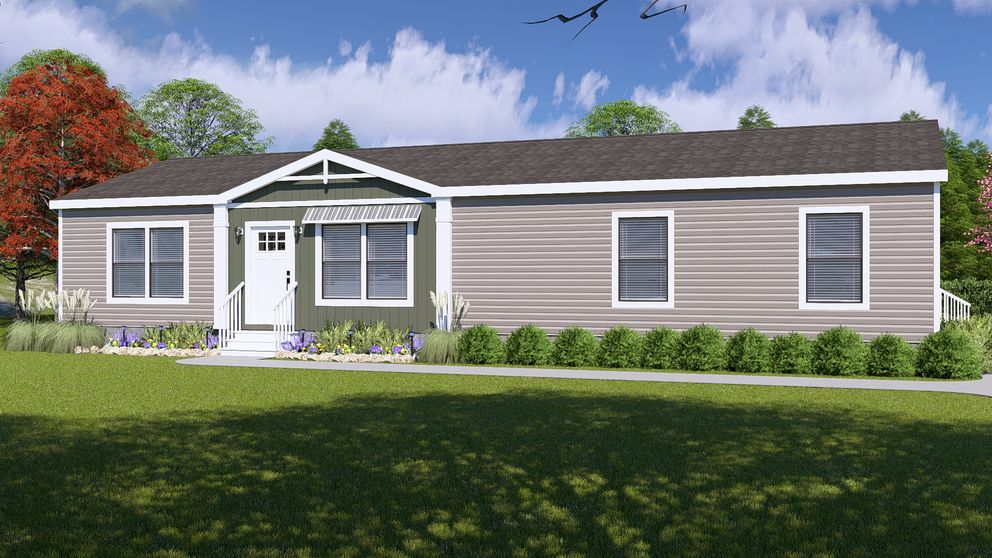 The FARM 3 FLEX Exterior. This Manufactured Mobile Home features 3 bedrooms and 2 baths.