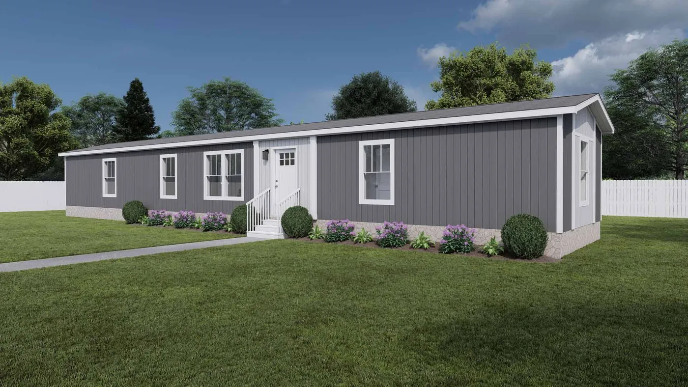 The 1676 SWEET CAROLINE Exterior. This Manufactured Mobile Home features 3 bedrooms and 2 baths.