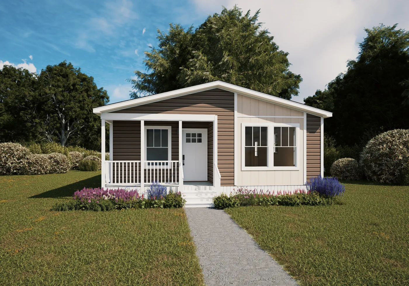 The CHORD Exterior. This Manufactured Mobile Home features 3 bedrooms and 2 baths.
