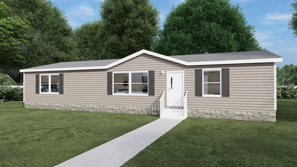 The THRILL Exterior. This Manufactured Mobile Home features 3 bedrooms and 2 baths.