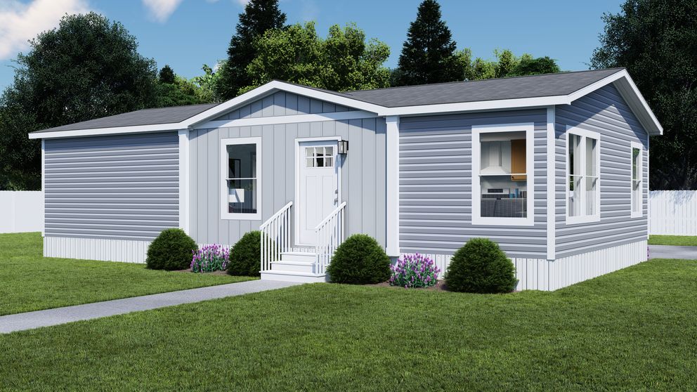 The RISING SUN Exterior. This Manufactured Mobile Home features 2 bedrooms and 2 baths.