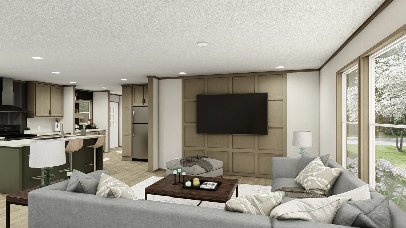 The SNOWCAP Exterior. This Manufactured Mobile Home features 4 bedrooms and 2 baths.