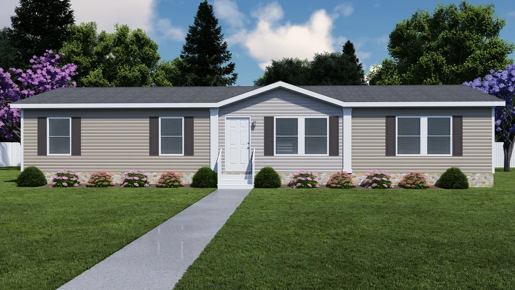 The ANSWER M375 Exterior. This Manufactured Mobile Home features 3 bedrooms and 2 baths.