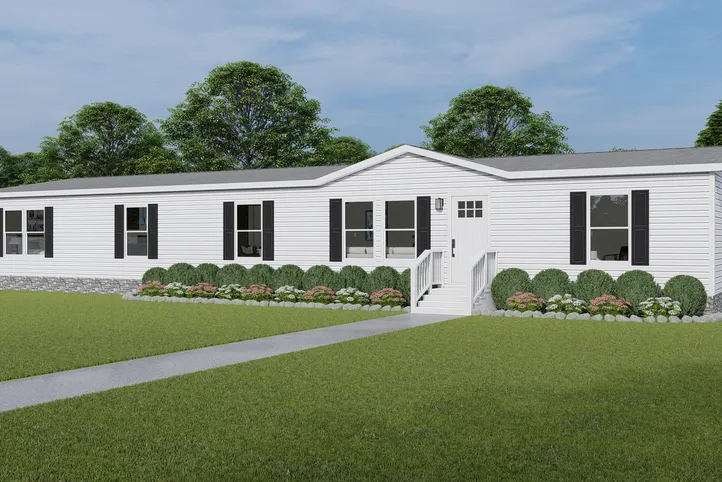 The EVEREST Exterior. This Manufactured Mobile Home features 4 bedrooms and 2 baths.