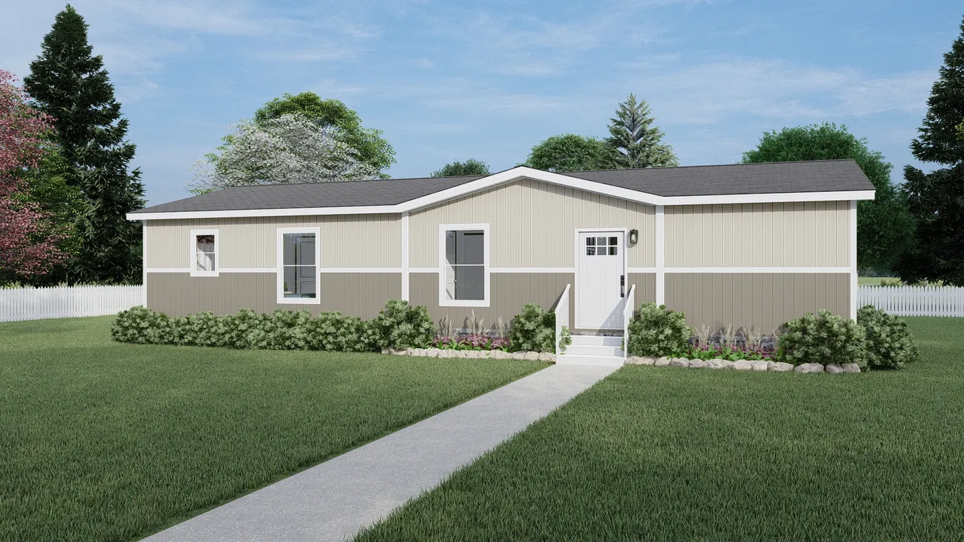 Southern Ranch - Stonehenge. The COOK Exterior. This Manufactured Mobile Home features 3 bedrooms and 2 baths.