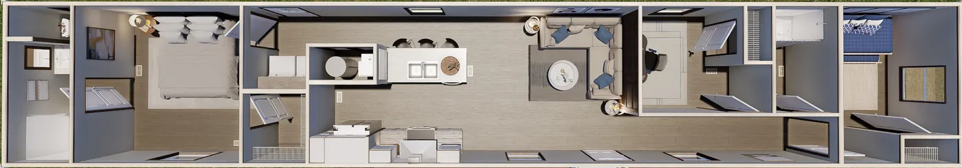 The ERIKSON Exterior. This Manufactured Mobile Home features 3 bedrooms and 2 baths.