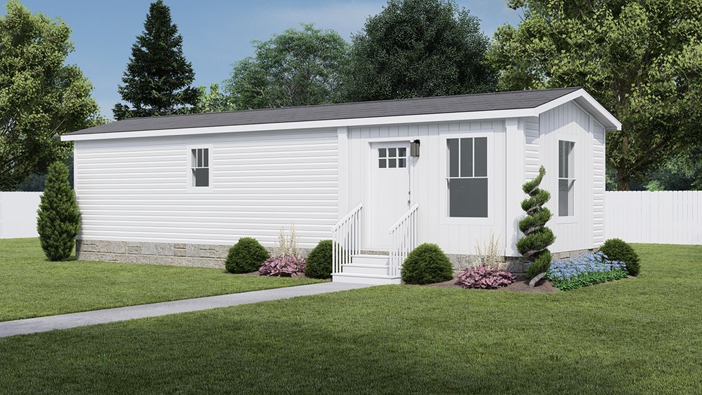 The IMAGINE Exterior. This Manufactured Mobile Home features 1 bedroom and 1 bath.