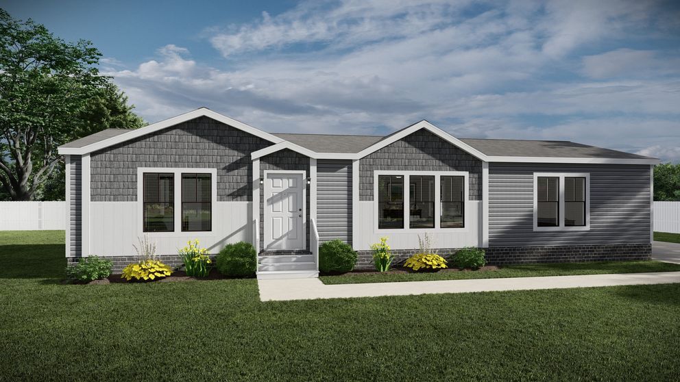 The THE WASHINGTON Exterior. This Manufactured Mobile Home features 3 bedrooms and 2 baths.